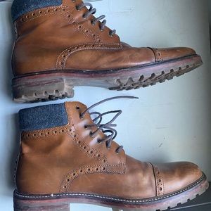 Johnston & Murphy J&M 1850 Men’s leather dress cap toe boots sz 9.5